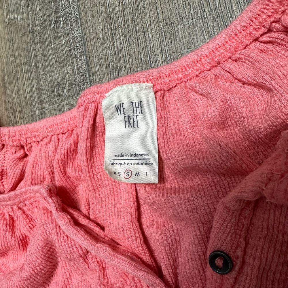 We The Free Coral Ruffled Blouse - Picture 2 of 2